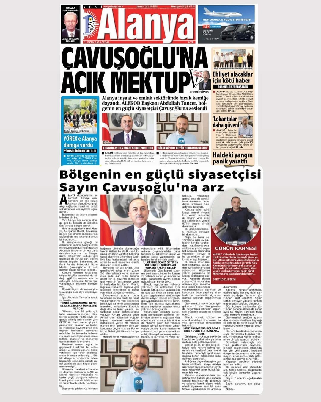Çavuşoğlu'na Açık Mektup